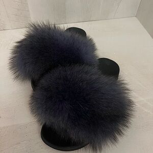 NWT FUR SLIDES - Size 38